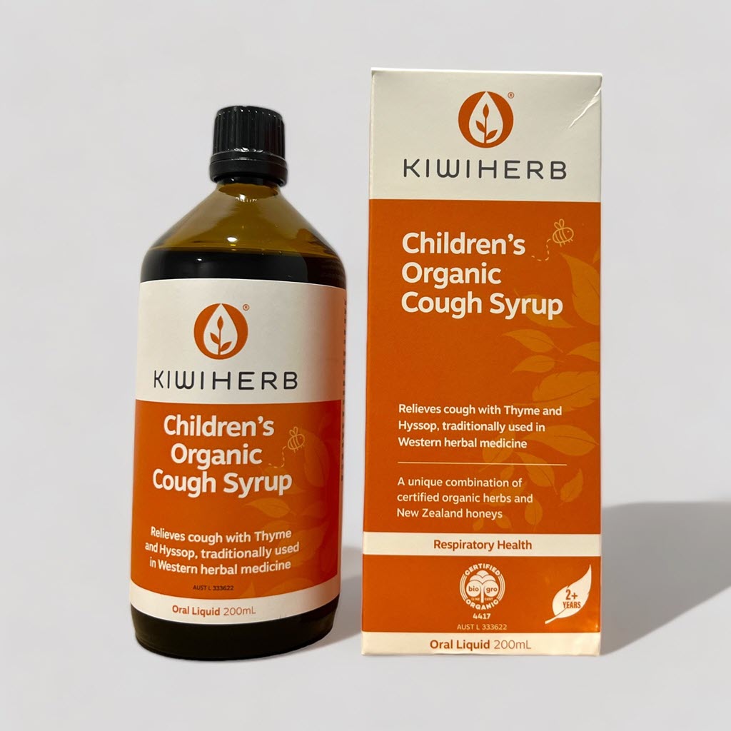 Kiwi Herb Childrens organic cough syrup liquid 